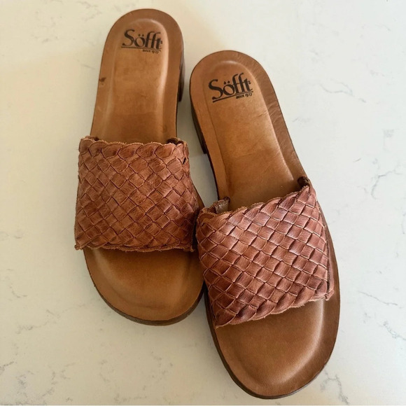 Sofft Ardee woven leather sandals in brown Size: 8 - Picture 2 of 7